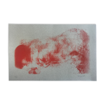 Lithographie originale sur papier ingres signe de claude garache, suite vermillon v, 1981