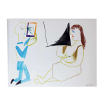 Lithographie pablo picasso dessins de vallauris planche v 1954