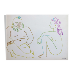 Lithographie pablo picasso dessins de vallauris planche xiv 1954