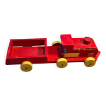Locomotive et son tender en bois, jouet ancien