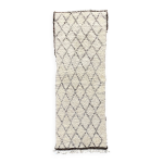 Long tapis berbere couloir beni ourain en laine 110x310 cm Long tapis berbere couloir beni ourain en laine 110x310 cm
