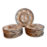 Longchamp / service  hutres complet 12 assiettes 24, 5 cm et un plat de 33
