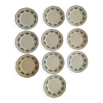 Lot de 10 assiettes anciennes badonviller richelieu en terre de fer