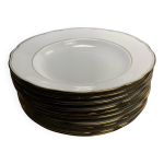 Lot de 10 assiettes creuses dores bavire