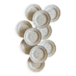 Lot de 10 assiettes creuses vintage en porcelaine de limoges