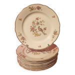 Lot de 10 assiettes à dessert condé digoin sarreguemines Lot de 10 assiettes à dessert condé digoin sarreguemines