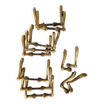 Lot de 10 paires de poign�es de porte en laiton massif style ancien / cla