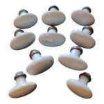 Lot de 10 poignes en porcelaine (b - 0011 - 3)