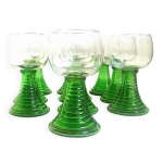 Lot de 10 verres alsaciens roemer ann�es 70 hauteur 16 cm