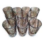 Lot de 10 verres  vin liqueur vintages luminarc modle sude fum