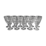Lot de 11 verres  vin rouge en cristal baccarat modle casino