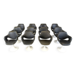 Lot de 12 chaises  repas tulipes vintage euros fv - 1970