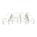 Lot de 12 chaises de salle  manger gaudi par vico magistretti pour artemide, annes 1970