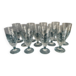 Lot de 12 grands verres en cristal de baccarat