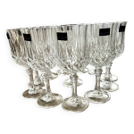 Lot 12 verres  pieds cristal d arques neufs longchamp