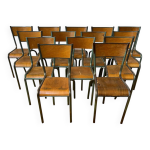 Lot 14 chaises d �cole