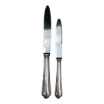 Lot de 14 couteaux en mtal argent