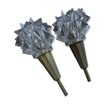 Lot de 2 appliques type  verre  avec interrupteur sur le cable via prises murales