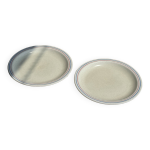 Lot de 2 assiettes creuses bleues faence de saint amand modle la baule peint  la main