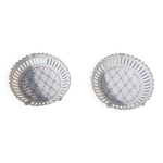 Lot de 2 assiettes dentelles anciennes en porcelaine