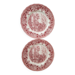 Lot de 2 assiettes en porcelaine anglaise - grindley staffordshire