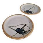 Lot de 2 assiettes poterie la colombe vallauris Lot de 2 assiettes poterie la colombe vallauris