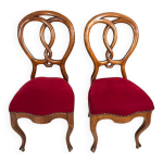 Lot de 2 chaises anciennes françaises style louis philippe / napoléon Lot de 2 chaises anciennes françaises style louis philippe / napoléon