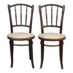 Lot de 2 chaises de bistrot originales vintage thonet