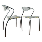 Lot de 2 chaises design vintage annes 80