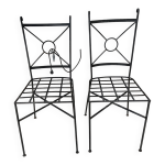 Lot de 2 chaises de jardin en fer forgé Lot de 2 chaises de jardin en fer forgé