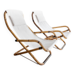 Lot de 2 chaises longues italiennes des annes 1960