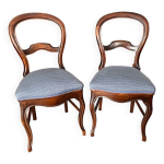 Lot de 2 chaises style louis philippe