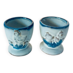 Lot de 2 coquetiers en cramique