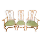 Lot de 2 fauteuils et 1 chaise style baroque