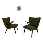 Lot de 2 fauteuils � oreilles ��wing chair�� design scandinave an 60
