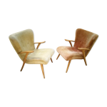 Lot de 2 fauteuils wing chair zig zag Lot de 2 fauteuils wing chair zig zag