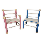 Lots de 2 petites chaises enfants vintage Lots de 2 petites chaises enfants vintage