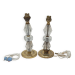 Lots 2 pieds de lampe de chevet dans l'esprit d'adnet verre ou cristal Lots 2 pieds de lampe de chevet dans l'esprit d'adnet verre ou cristal