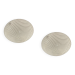 Lot de 2 plafonniers en verre de murano blanc tourbillonnant