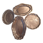 Lot de 2 plats ovales 1 plat pain 1 plat vintage rond inox uginox Lot de 2 plats ovales 1 plat pain 1 plat vintage rond inox uginox