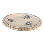 Lot de 2 plats ronds terre de fer xixme madrid