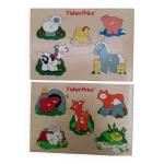 Lot de 2 puzzles en bois vintage Lot de 2 puzzles en bois vintage