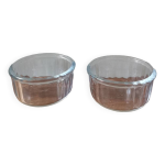 Lot de 2 ramequins en verre vintage pyrex Lot de 2 ramequins en verre vintage pyrex