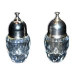 Lot de 2 salires anciennes en cristal taill de swarovski signes