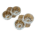 Lot de 2 salires poivrires vintage en verre