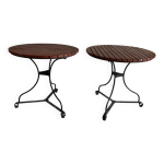 Lot de 2 tables rondes de jardin