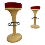 Lot 2 tabourets de bar haut design années 70 design friedrich stückenbreker plastique vintage Lot 2 tabourets de bar haut design années 70 design friedrich stückenbreker plastique vintage