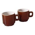 Lot de 2 tasses expresso, tasses bistrot vintage