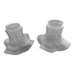 Lot de 2 tulipes / bulbes / globes décorées pour lampes à pétrole * 3 Lot de 2 tulipes / bulbes / globes décorées pour lampes à pétrole * 3