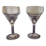 Lot de 2 verres anciens à digestif Lot de 2 verres anciens à digestif